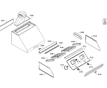 Range Hood Diagram and Parts List for PH30CS 02 Thermador Range Hood