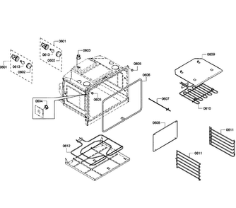 Lower Oven Diagram and Parts List for HBL5620UC 08 Bosch Wall Oven