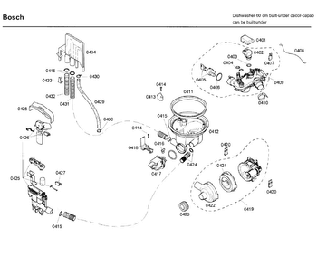 Pump Diagram and Parts List for SHE99C05UC 36 Bosch Dishwasher