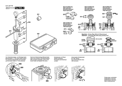 Section 2 Diagram and Parts List for GBH5SBPT 0611233739 Bosch Hammer Drill