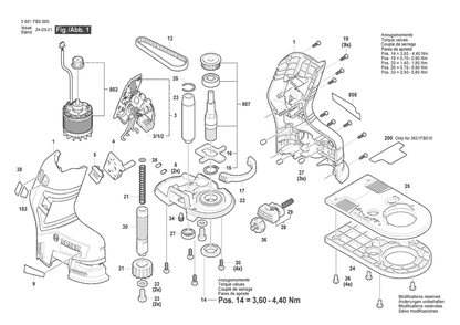 Part Location Diagram of 1600A00N9E Bosch Tool PUSHER UNIT