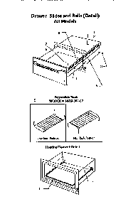 Drawer Slides And Rails Diagram and Parts List for WD30XP  Thermador Warming Drawer
