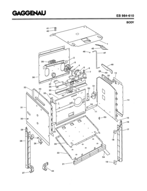 01 - BODY Diagram and Parts List for EB984-610  Bosch Range