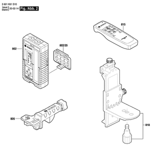 Bosch 3601k61s10 2 Diagram and Parts List for 3601K61S10  Bosch Laser Level