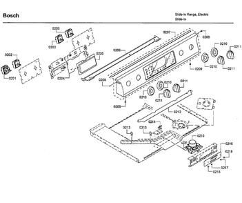 Control Diagram and Parts List for HEIP054U 07 Bosch Range