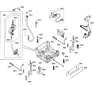 Base Diagram and Parts List for SPV5ES53UC 28 Bosch Dishwasher