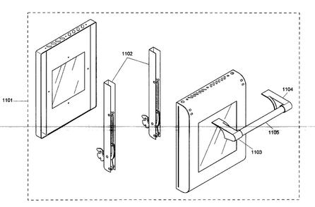 Small Oven Door Diagram and Parts List for PRD484ECG02  Thermador Range