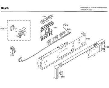 Part Location Diagram of 00447179 Bosch PANEL-FACIA