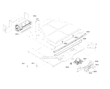 Ventilation Diagram and Parts List for HBN8651UC 01 Bosch Wall Oven