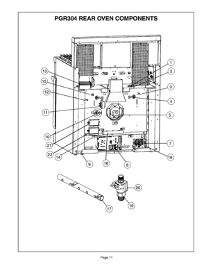 10 - REAR OVEN Diagram and Parts List for PGR304ZS  Bosch Range