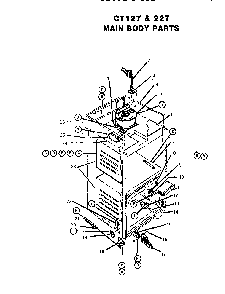 Main Body Diagram and Parts List for CT227  Thermador Wall Oven