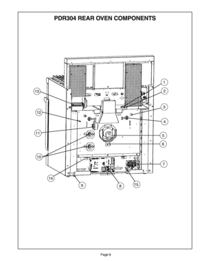 08 - REAR OVEN Diagram and Parts List for PDR304ZS  Bosch Range