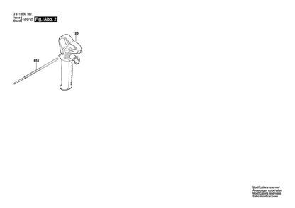 Diagram 2 Diagram and Parts List for GBH2-22 3 611 B50 180 Bosch Hammer Drill