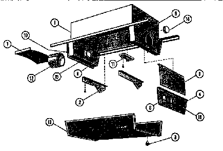 Replacement Parts Diagram and Parts List for VCK-1A  Thermador Range Hood