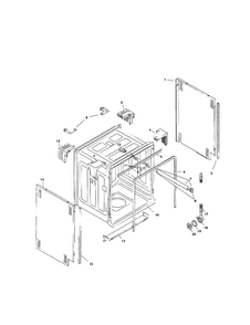 Tank Assembly Diagram and Parts List for SHI4306UC 12 Bosch Dishwasher