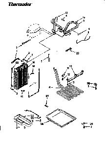 Lower Unit & Tubing Diagram and Parts List for TSS36DAW-06  Thermador Refrigerator