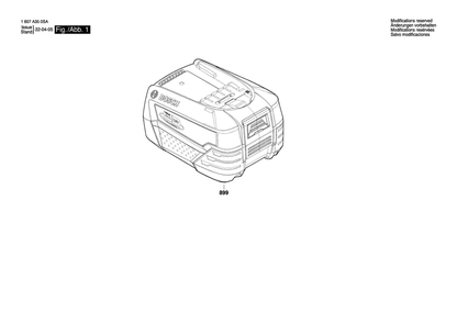 Part Location Diagram of 1607A350S2 Bosch Battery Pack