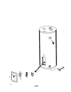 Kenmore Economizer 50 Gallon Diagram and Parts List for 153312562  Kenmore Water Heater