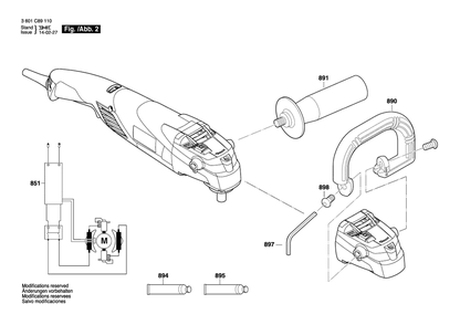 Part Location Diagram of 1619P07611 Bosch Tool SCREW
