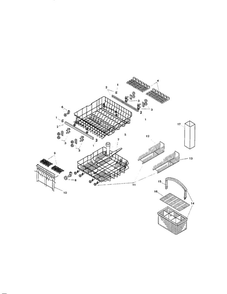 Racks Diagram and Parts List for SMU7052US 02 Bosch Dishwasher