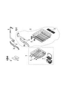 Racks Diagram and Parts List for SHX36L05UC 21 Bosch Dishwasher