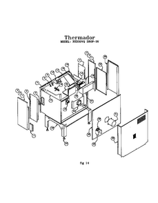 Drop-in Range Diagram and Parts List for RDF30RS(PRIOR-9707)  Thermador Range