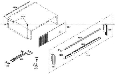 Top Grille Diagram and Parts List for KBUIT4275E 01 Thermador Refrigerator