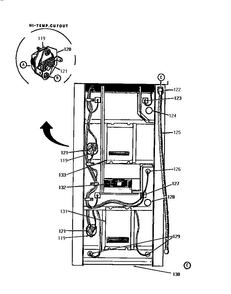 Back View Diagram and Parts List for CT227  Thermador Wall Oven