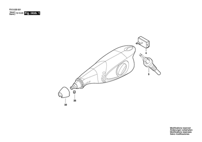 Diagram Diagram and Parts List for 290-01 F 013 029 001 Bosch Miscellaneous