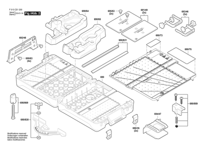 Section 2 Diagram and Parts List for F013CS1200  Bosch Circular Saw