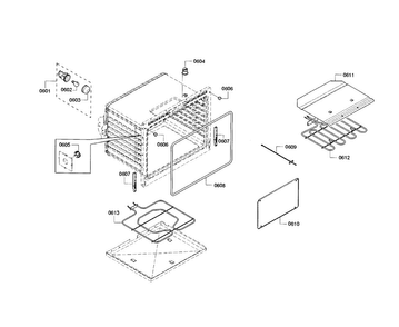 Cavity-lower Diagram and Parts List for HBL8661UC 01 Bosch Wall Oven