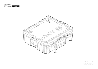 Diagram 3 Diagram and Parts List for 3603JD8002  Bosch Cordless Drill
