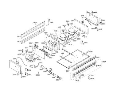 Compressor/condenser Diagram and Parts List for T36IB70NSP 04 Thermador Refrigerator