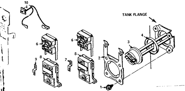 Functional Replacement Parts Diagram and Parts List for 153325160  Kenmore Water Heater