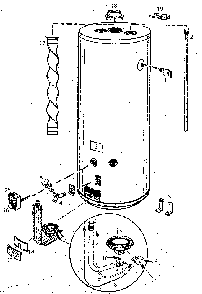 Replacement Parts Diagram and Parts List for 153333930  Kenmore Water Heater