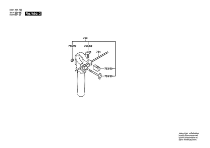 Section 2 Diagram and Parts List for GSB18RE 0601195739 Bosch Impact Driver