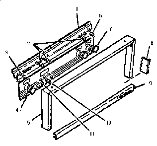 Front Control Panel Diagram and Parts List for CMT127  Thermador Microwave
