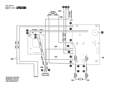 Section 4 Diagram and Parts List for 3931A-PBH 0601988161 Bosch Utility Vacuum