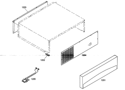 Top Grille Diagram and Parts List for KBUIT4855E01  Thermador Refrigerator