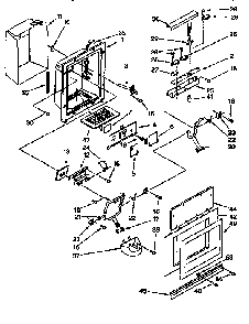 Dispenser And Front Diagram and Parts List for TSS36QBW00  Thermador Refrigerator