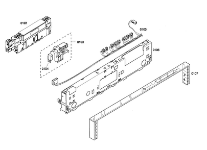 Control Panel Diagram and Parts List for DWHD94EP 46 Thermador Dishwasher