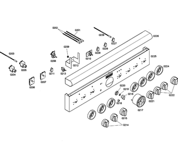 Control Panel Diagram and Parts List for PD366BS 12 Thermador Range