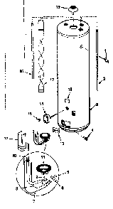 Replacement Parts Diagram and Parts List for 153334474  Kenmore Water Heater