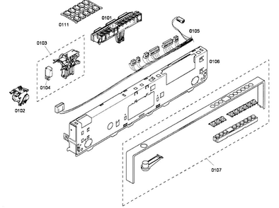 Control Assy Diagram and Parts List for SHX68P05UC 53 Bosch Dishwasher