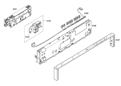 Control Panel Diagram and Parts List for DWHD94EP 53 Thermador Dishwasher