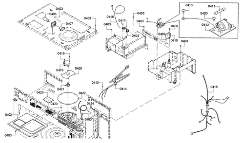 Wiring Diagram and Parts List for HMVP052U 01 Bosch Microwave