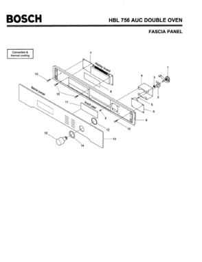 07 - FASCIA PANEL Diagram and Parts List for HBL756AUC(FD8207-)  Bosch 