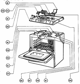 Cooling And Electrical Control Diagram and Parts List for REF30Q  Thermador Range