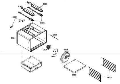Part Location Diagram of 00143464 Bosch Oven Cavity