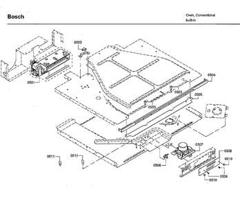 Latch Diagram and Parts List for HBLP651RUC 03 Bosch Wall Oven